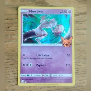Mint Holo Mewtwo 056/172 2022 Trick or Trade (Brilliant Stars) Pokemon Card